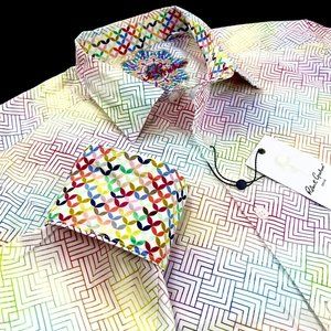 ROBERT GRAHAM Multicolor Geometric Long sleeve Size XL BRAND NEW w/ TAGS